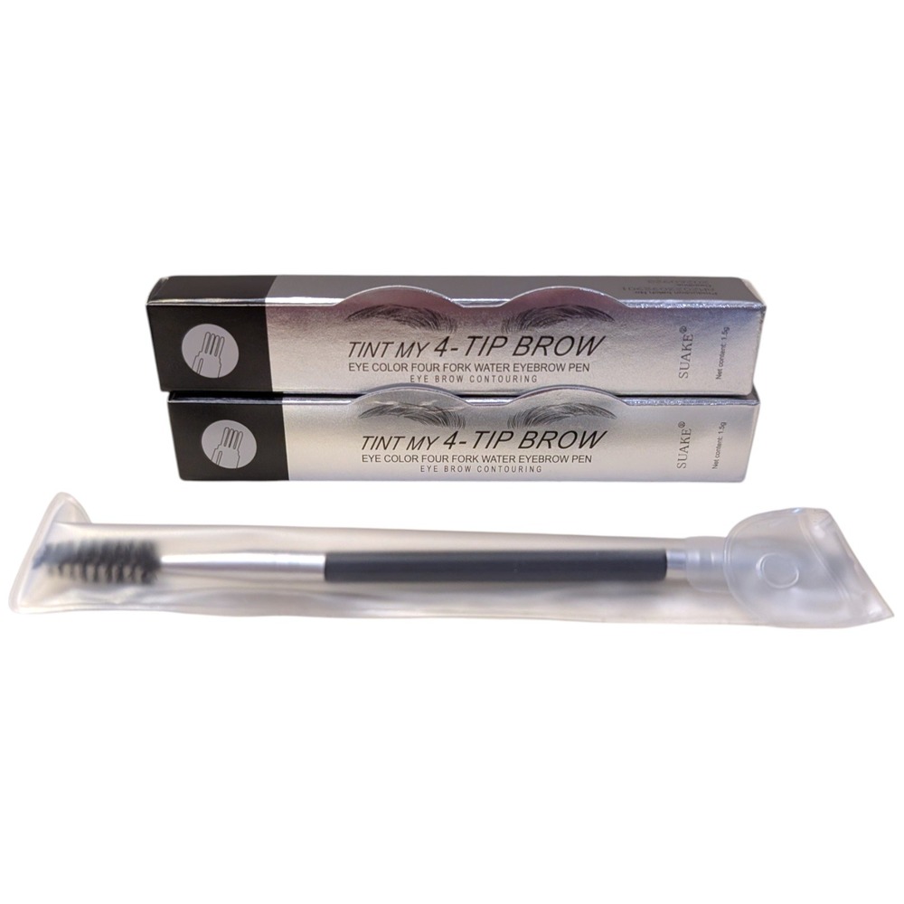 SUAKE Tint My 4-Tip Eyebrow Color Set of 2 #4 Color EXP 09/26 Extra Wand